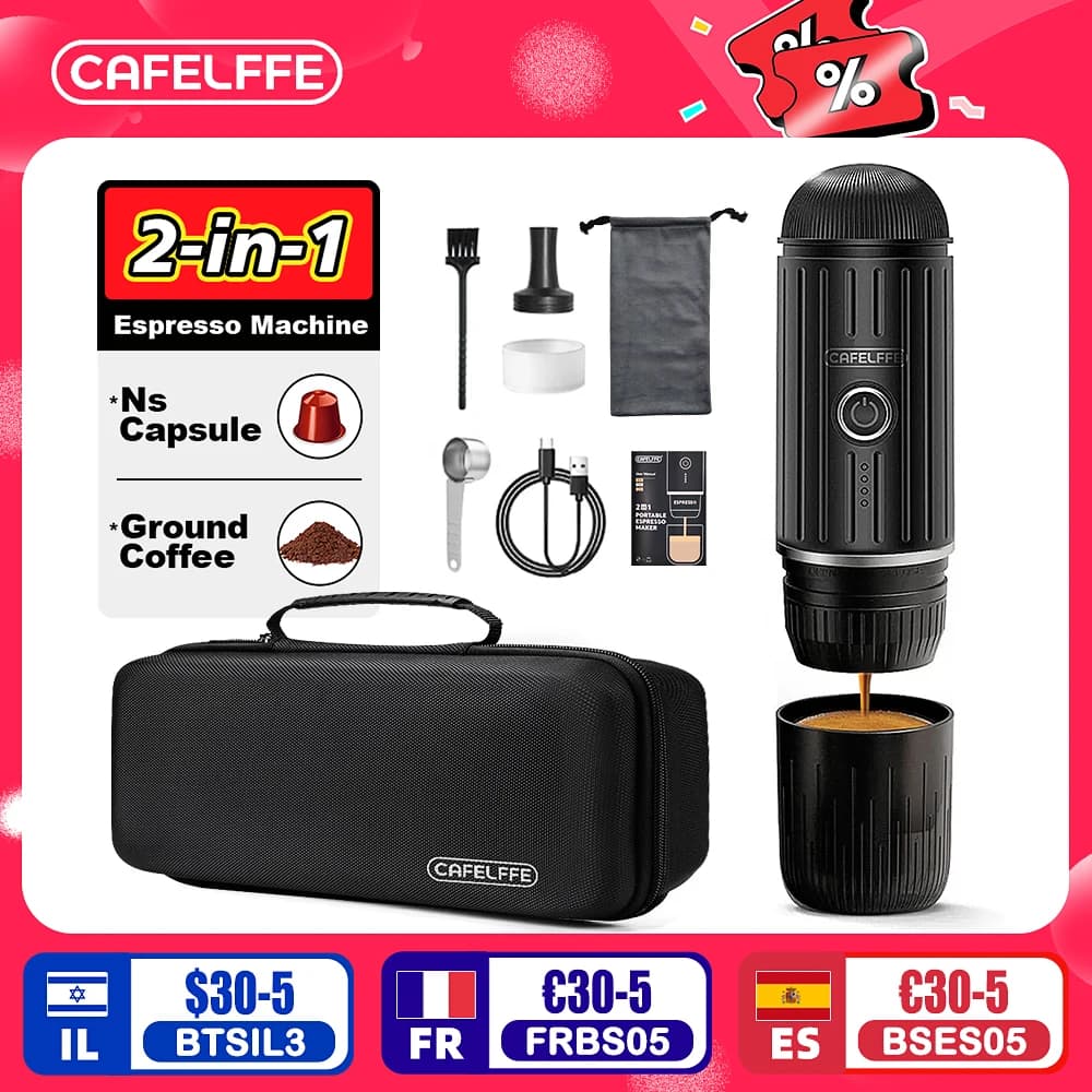Cafelffe Outdoor Combination Wireless Electric portable espresso machine,Coffee Gift Giving Camping hiking Travel bag cafetera