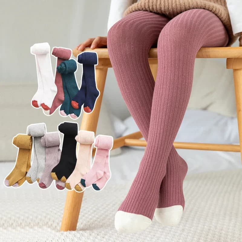 Baby Girsl Tights Baby Stockings 1 2 3 4 5 6 7 8 years  Autumn Winter Warm Child Pantyhose KidsCotton Pants Cute Girls Trousers