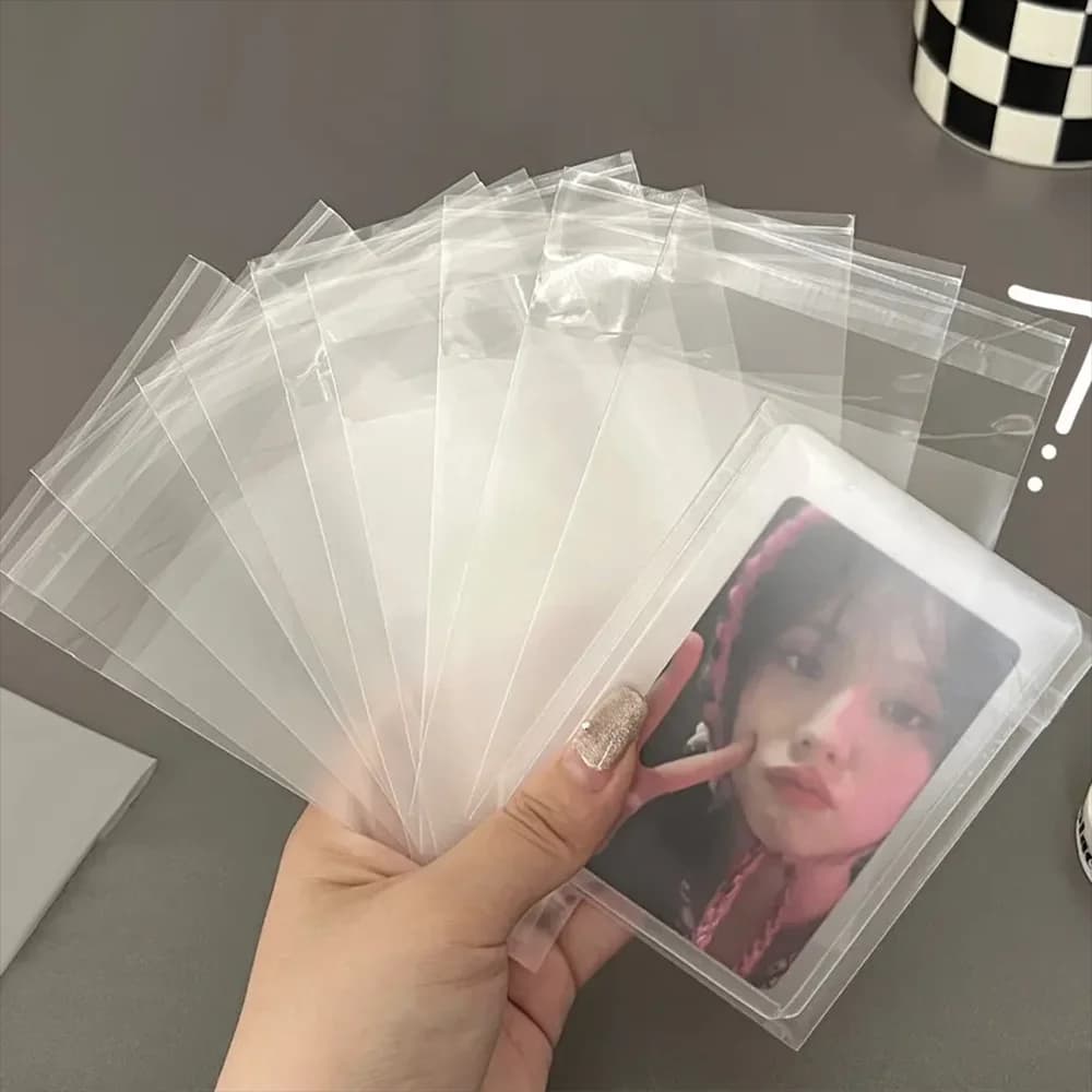 100pcs Clear Korean Toploader Photocard Protector Transparent Card Sleeve Photo Card Holder For korea Idol Card 13x8cm