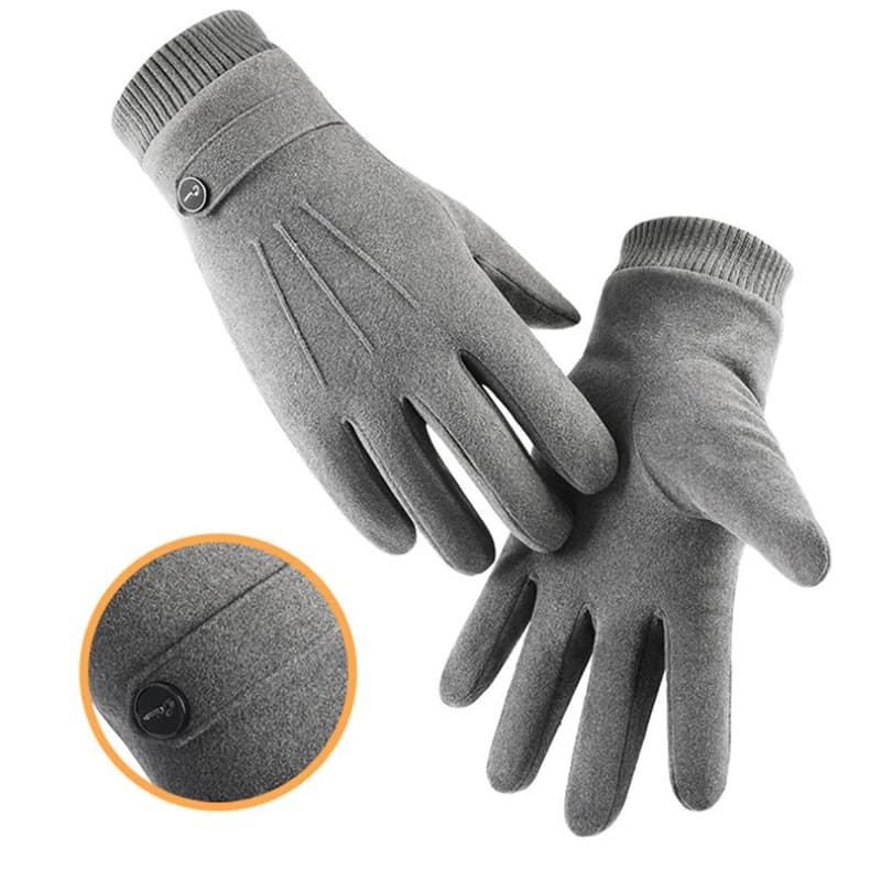 Outdoor Sports  Cycling Gloves Winter Touch Screen Plus Velvet Inside Mens Gloves Simple Cold Protection Keep Warm Gloves
