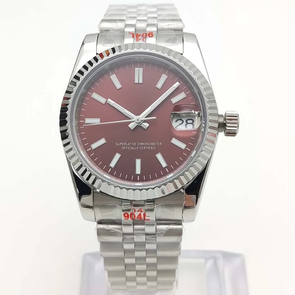 21 colours Men's Luxury Stainless Steel Wristwatch Sapphire Glass Luminous Waterproof Reloj Hombre Automatic Watches 36MM