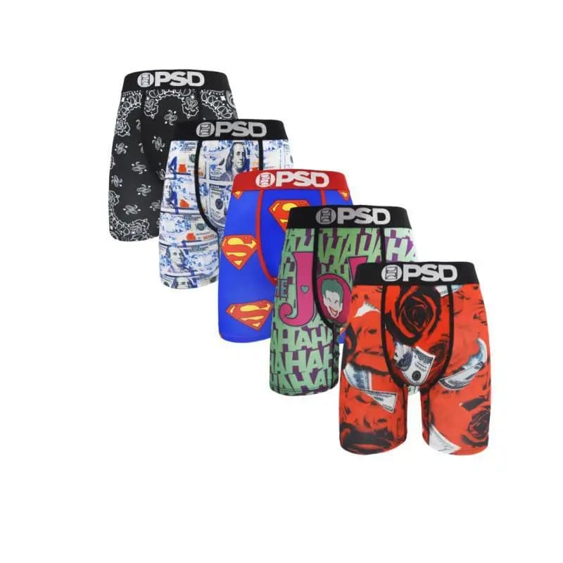 Men Underwear Boxers Fashion Printed Male Panties Lingerie Men Underpants Boxershorts Trunks Plus Size Breathable Men's Boxers