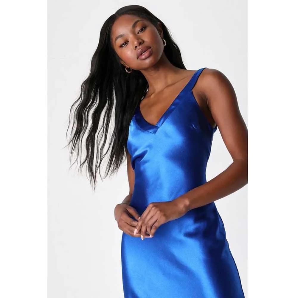 Luxury Blue Evening Party Dresses Sweetheart Spaghetti Strap Floor Length Sexy Backless Slim Fit Pretty Smart Women Prom Gowns