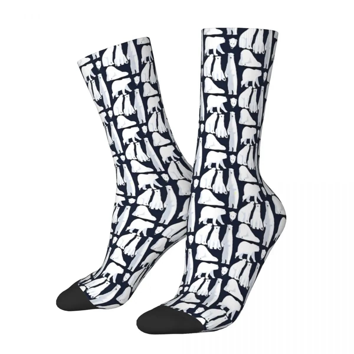 Illustrati Polar Bear Socks Male Mens Women Summer Stockings Printed