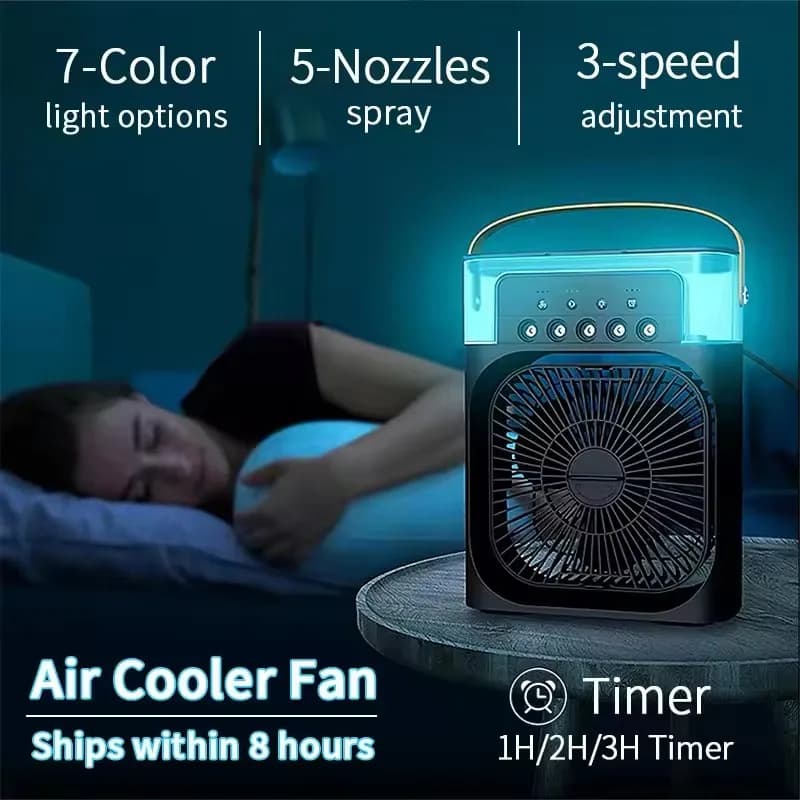 New 3-in-1 fan, air conditioner, mini home air cooler, LED night light, portable humidifier, air conditioning fan, office and ho