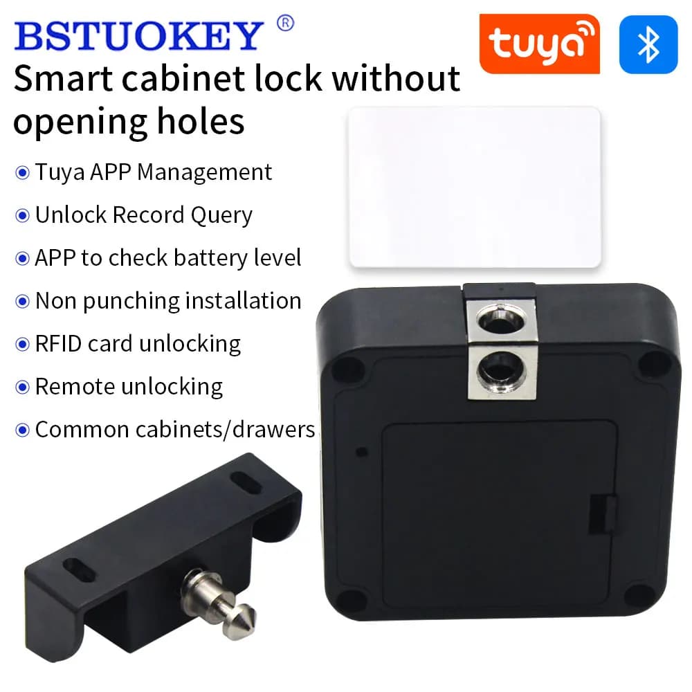 Tuya APP Phone Remote Control Keyless Invisible Hidden Cabinet Drawer IC Card Lock Electric Smart Invisible Sensor Cabinet Lock