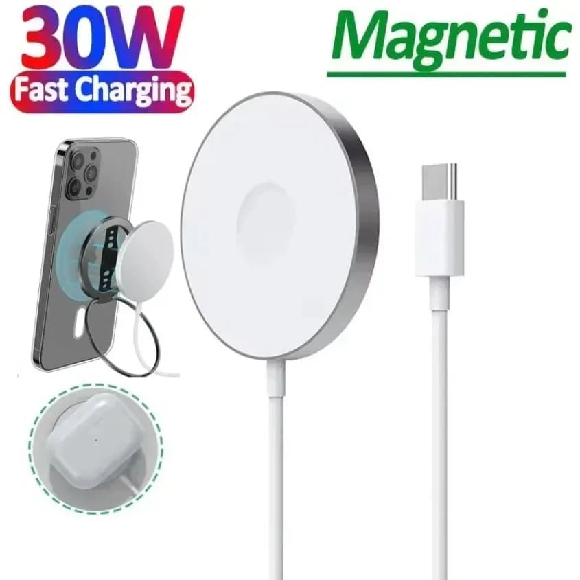 New 30W Fast Charger Original Magnetic Wireless Device For iPhone 16 15 14 Pro Max Mini USB C 8 Plus XR X XS MAX Airpods