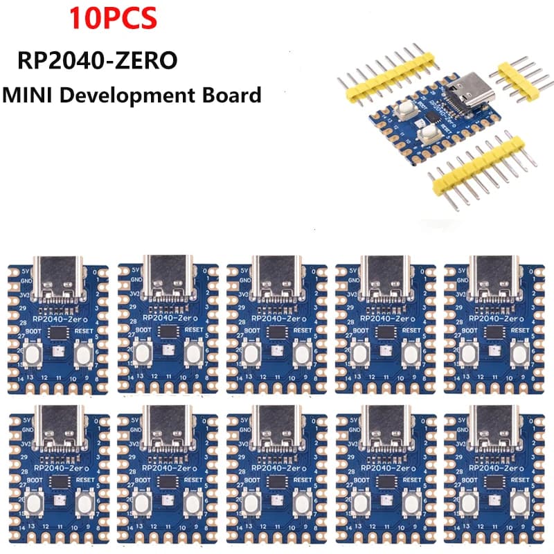 1-10PCS RP2040-Zero RP2040 for Raspberry Pi Microcontroller PICO Development Board Dual-core Cortex M0+ Processor 2MB Flash