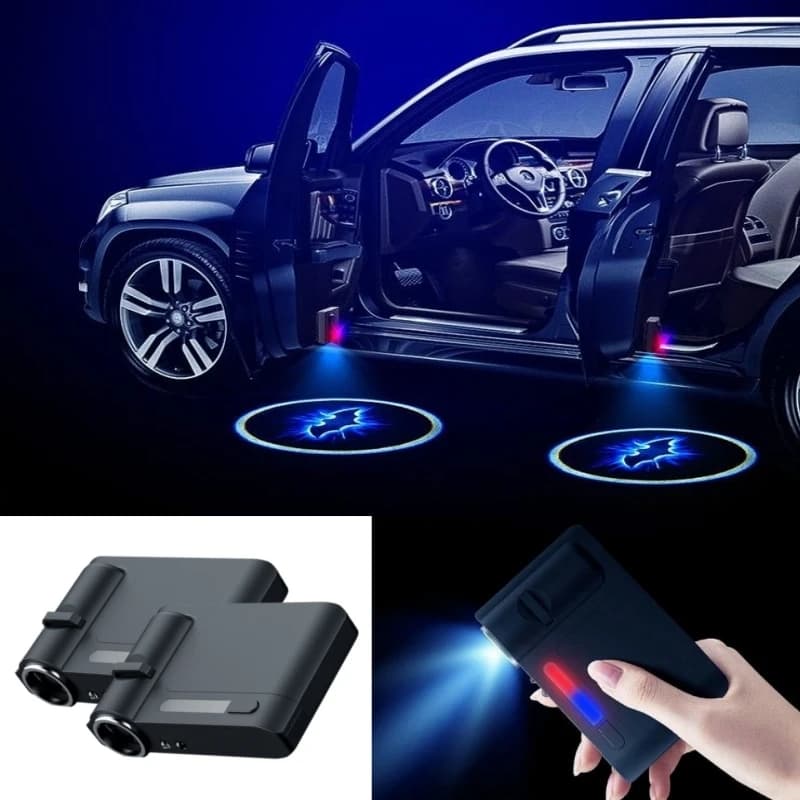 2PCS LED Wireless car door light Laser Projector Welcome Light Rear car warning DIY logo Shadow Projector for all models