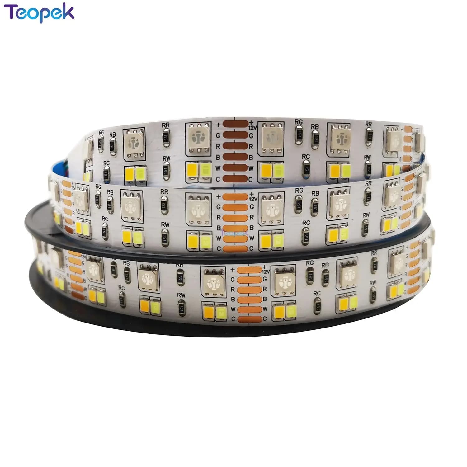Double Row 5050+2835 RGBCCT Led Strip  DC12V 180LED/m 5m/lot rgbww LED Strip tape light for Bed Room Living Room