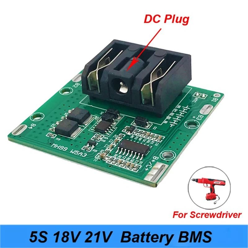 2X 5S 18V 21V 20A Li-Ion Lithium Battery BMS 18650 Battery Screwdriver Shura Charger Protection Board Fit Turmera