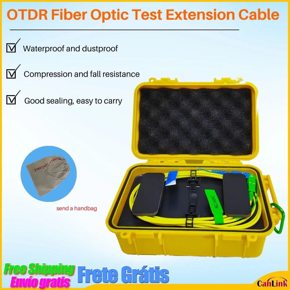Mini SC/APC-SC/APC OTDR Dead Zone Eliminator,Fiber Rings 500M Fiber Optic OTDR Launch Cable Box 1Km 2Km SM 1310/1550nm