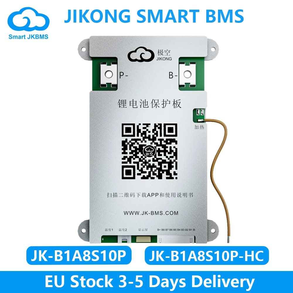 JIKONG JK BMS 3S 4S 5S 6S 7S 8S 12V 24V 1A 2A Smart Active Balance BMS for LifePo4 Li-ion LTO Battery 100A 200A BT APP CAN RS485