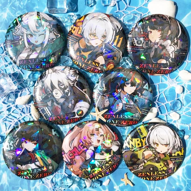 Game Anime Zenless Zone Zero Soukaku Von Lycaon Corin Wickes Anby Demara Cosplay Badge Pin SPTE Tinplate Brooch Prop