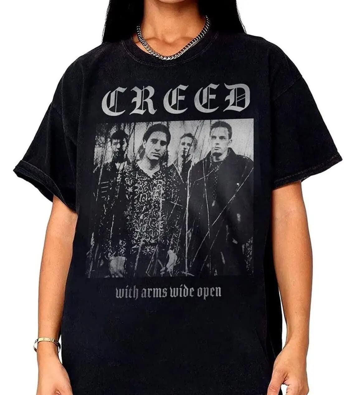 Creed Band Tour Music Vintage T Shirt Black For Fans