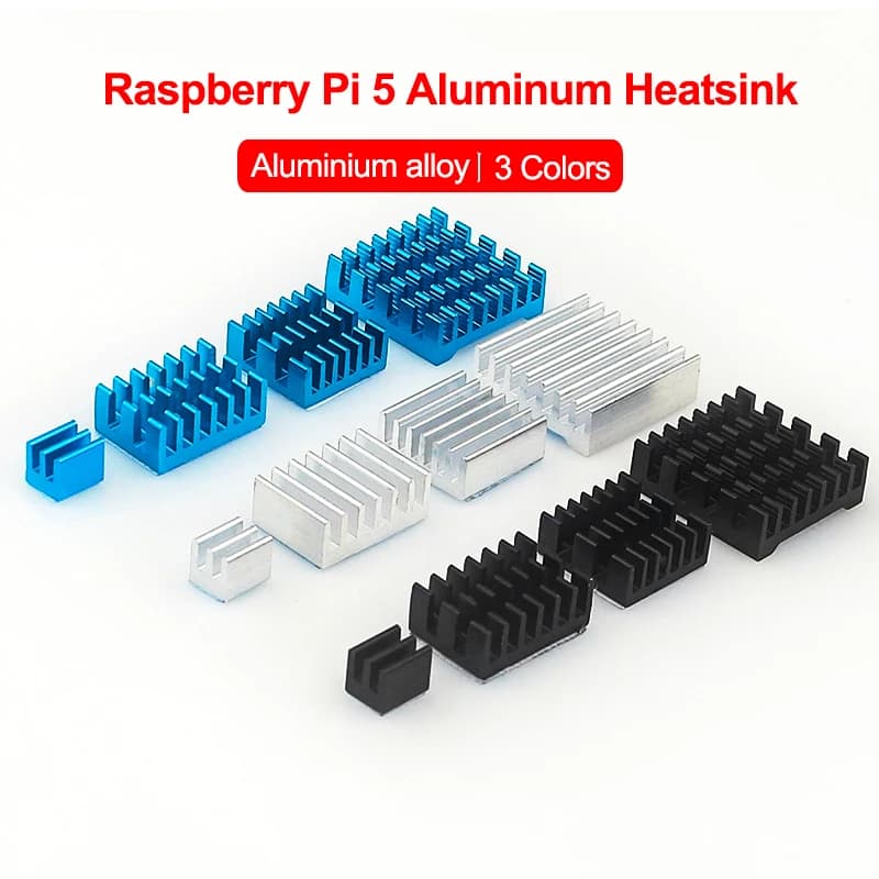 Raspberry Pi 5 Aluminum Heatsink Passive Cooling Customized CPU Cooler Radiator Black Blue Gray for RPi 5