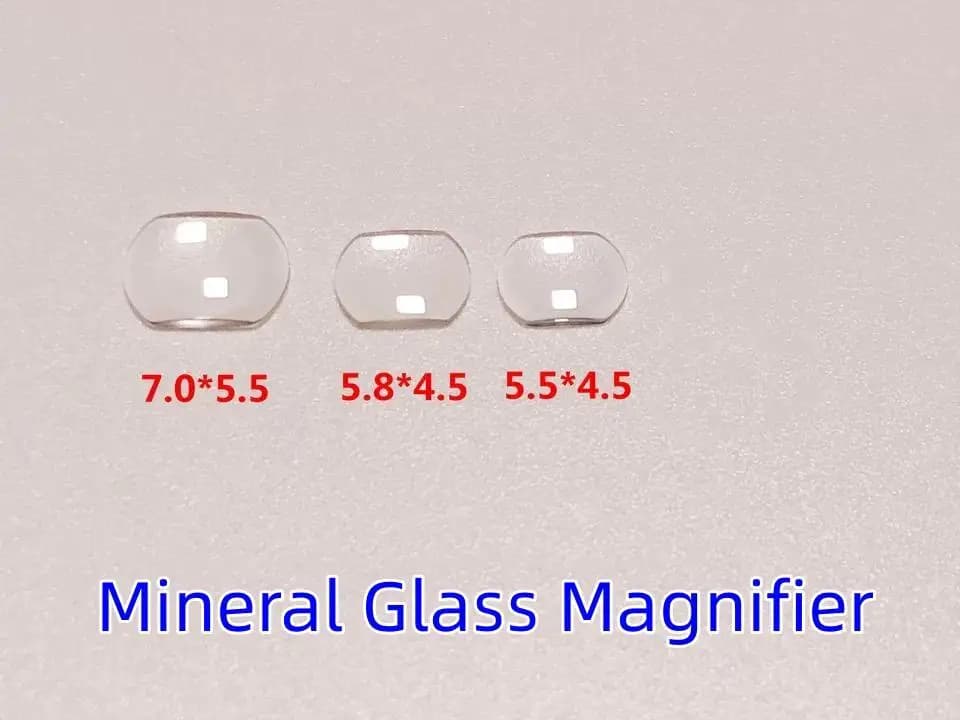 Watch Date Window Crystal Magnifier Tool Mineral Glass Magnifier Lens High Transparency Watch Glass 5.5x4.5mm-7.0x5.5mm YZC041