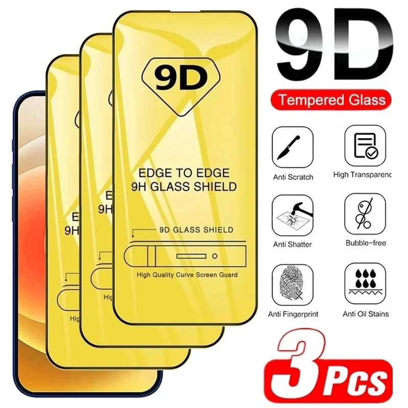 9D Screen Protectors For Xiaomi Redmi Note 13 Pro 12 11 10 9 8 7 Pro 11S 8T 9S 13C 12C 10C 10A 9T 9C 9A 11A Tempered Glass Film