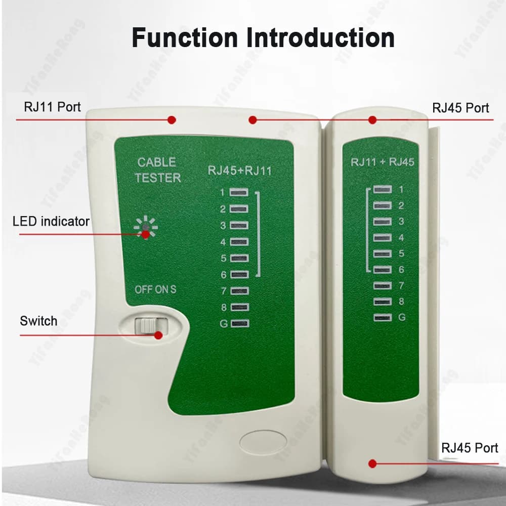 For RJ45 RJ11 RJ12 Network Cable Tester Cat5 Cat6 UTP LAN Cable Tester Networking Professional Wire Telephone Line Ethernet Tool