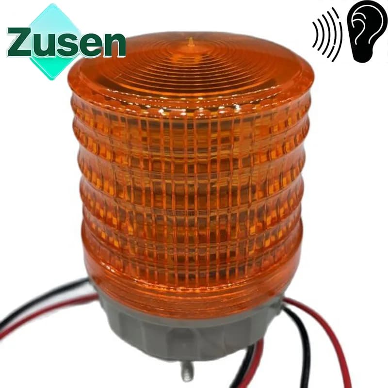 Zusen TB5051-Y-J with Buzzer Yellow Color Signal Warning Lamp 12V 24V 220V LED Small Flashing Light