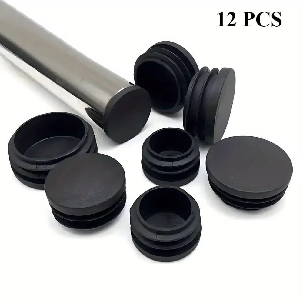 12 Pcs 10/19-50 mm Round Plastic Hole Plugs Caps ,Inserts for Metal Tubing, Glide Protection from Chair Furniture parts
