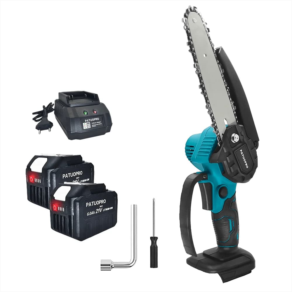 6inch Electric Chain Saw Cordless Chainsaw Portable Tree Branch Logging Cutter Woodworking Garden Tool For Makita 18V Battery