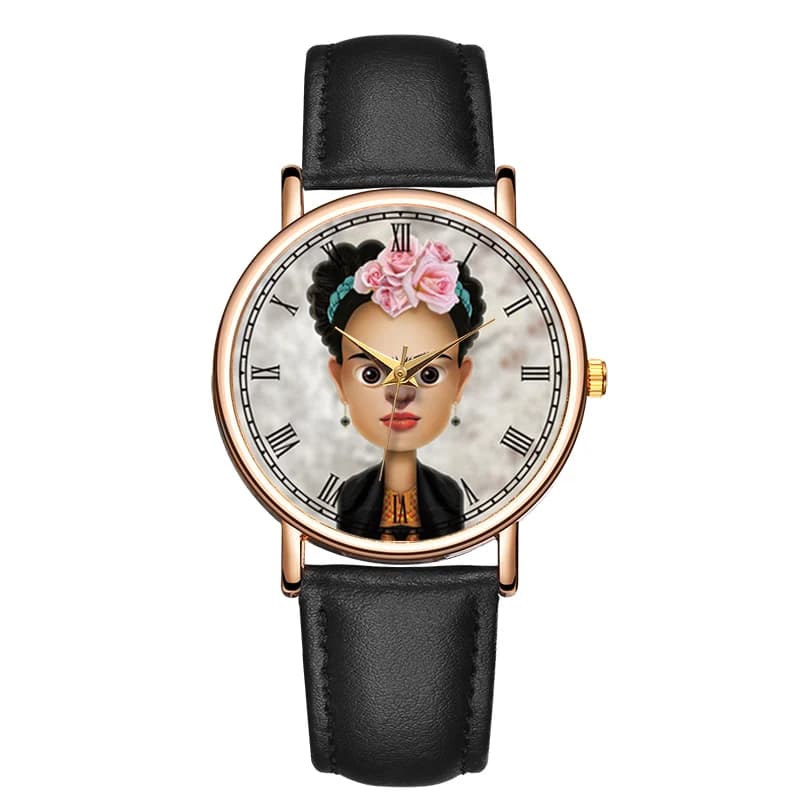 Fashion Women Quartz Watch Set For Women Interesting Leather Waterproof Wristwatch Light Minority Personality Watch