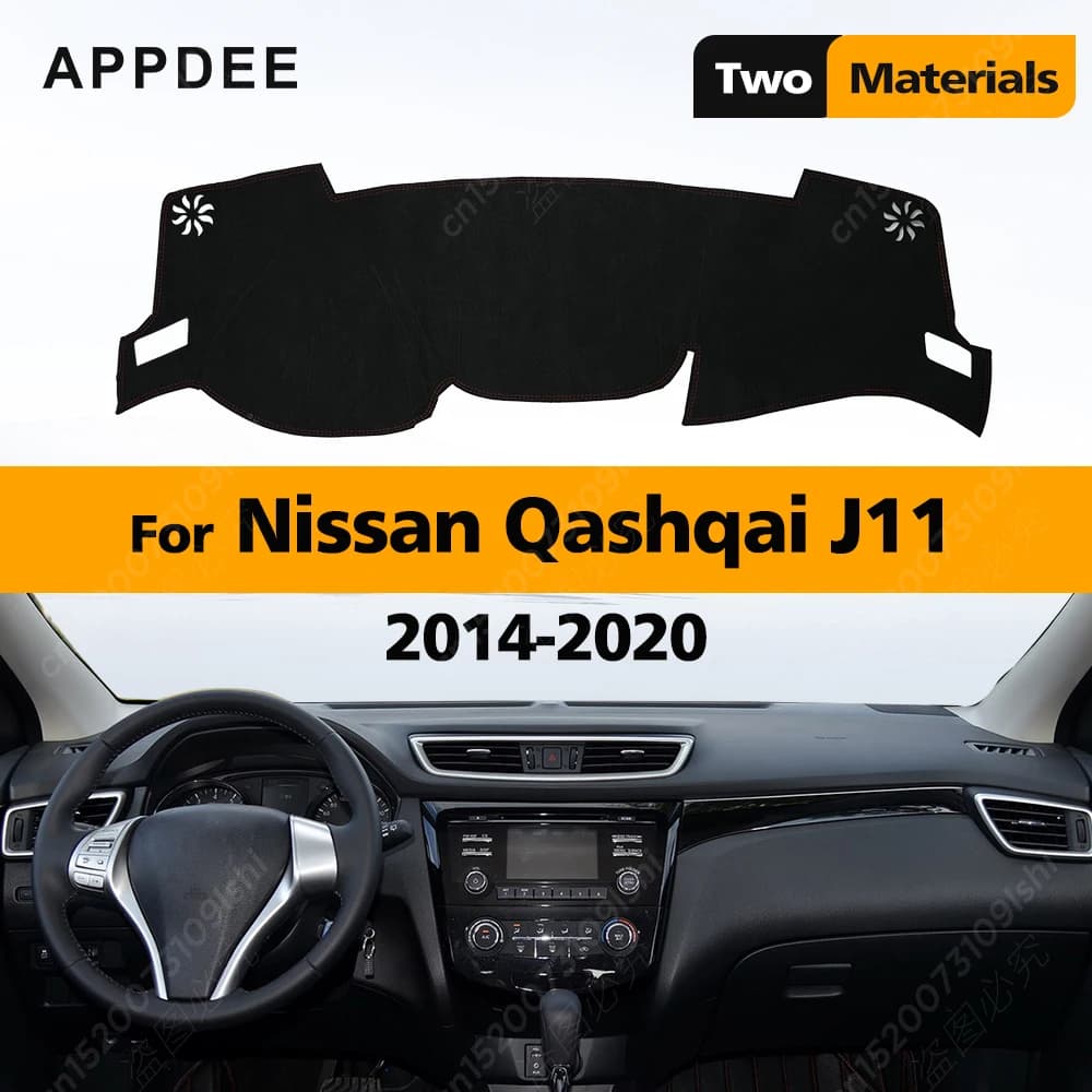 Car Dashboard Cover For Nissan Qashqai J11 2014 2015 2016 2017 2018 2019 2020 Dash Mat Anti-UV Carpets Car Accessories