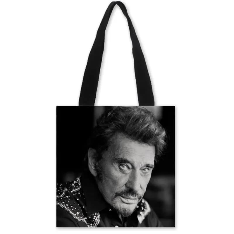 New Arrival Johnny Hallyday Handbag Fashion Printing Canvas Fabric Bags Traveling Casual Useful Cloth Shoulder Bag