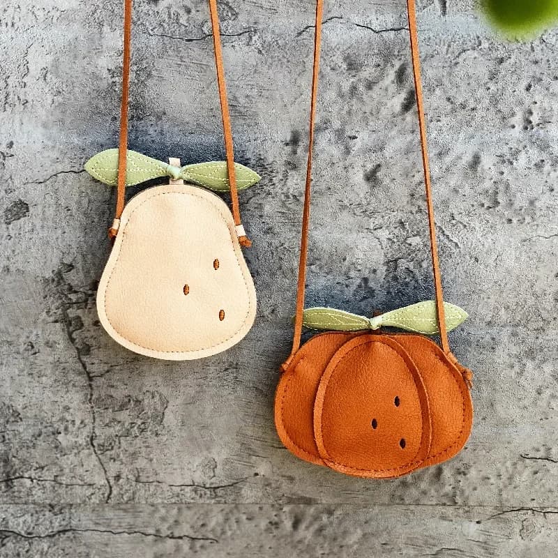 Mini Bags for Toddler Girls Pumpkin / Pear / Ladybug Crossbody Bag Kawaii Baby Children's Small Handbags Gift