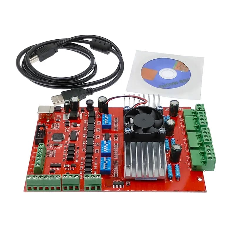 Motor Driver Breakout Board With Fan MACH3 CNC USB 100Khz 3 Axis Interface Motion Controller Driver Board
