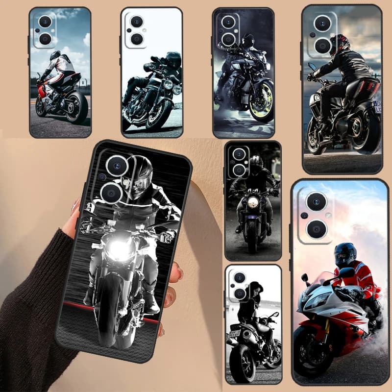 Motorcycle Motorbike Funda For OPPO Reno 7 Lite Reno 8 6 5 4 Lite 8T 2Z 4Z 5Z Find X2 Lite X3 Neo X5 X6 Pro Case