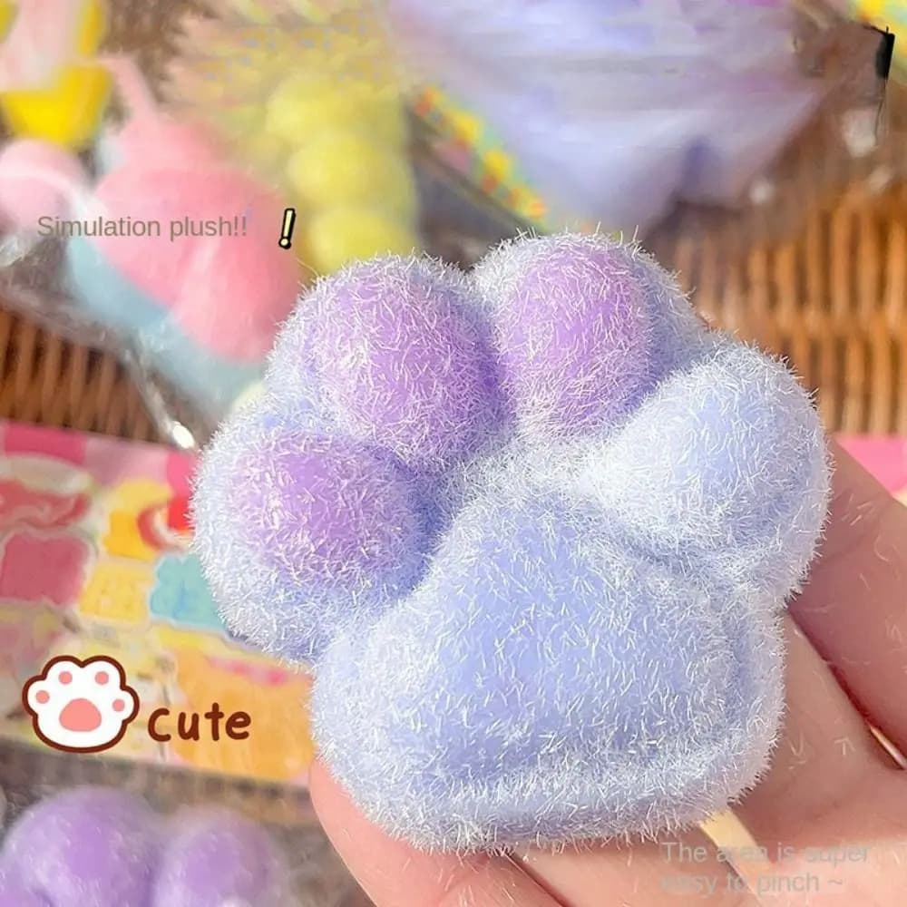 Funny Gift Squeeze Toy Squeeze Cat Paw Toys Sticky Abreact Decompressing Pinching Cat Paw Soft Relief Relax Toys