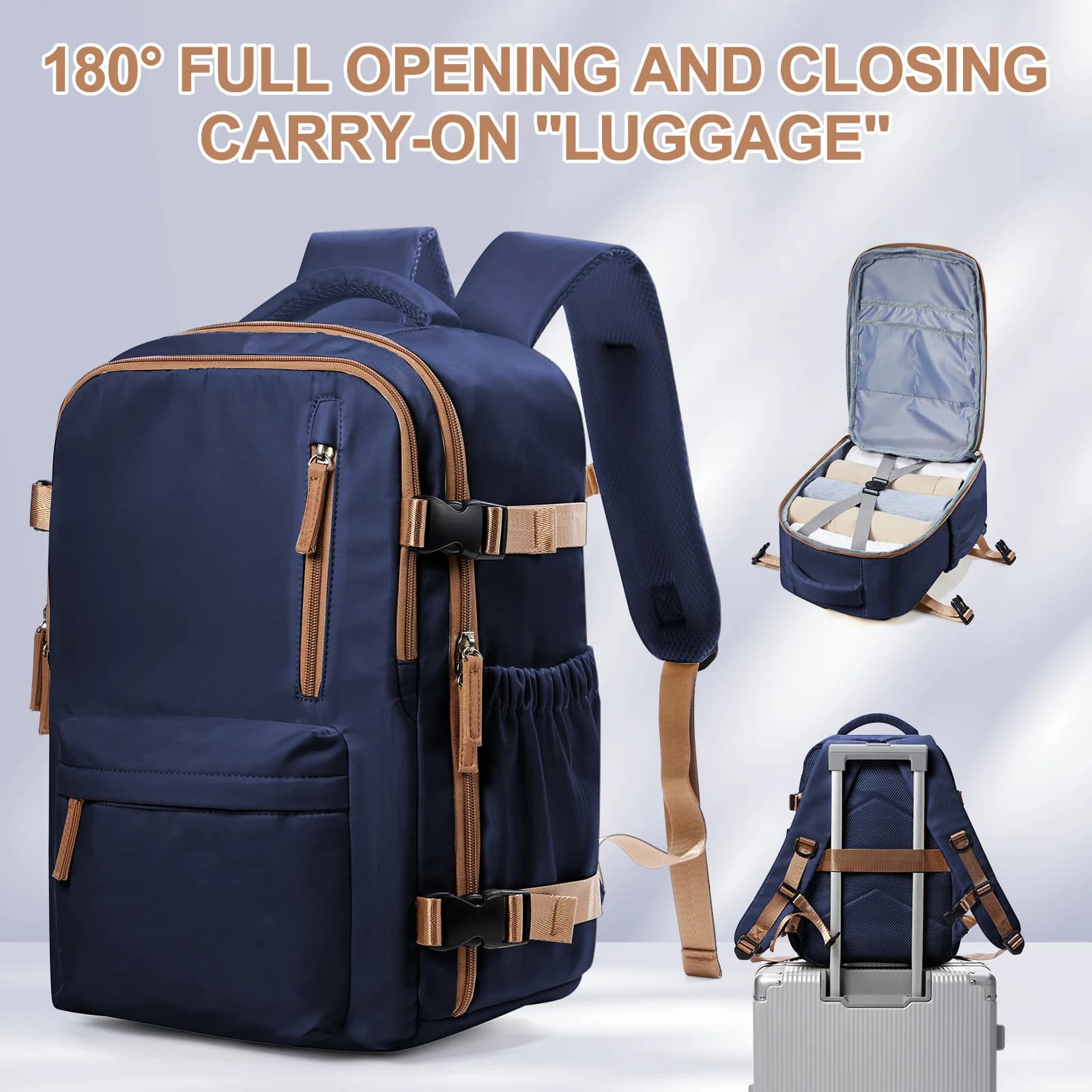 Men Travel Backpack  Airplane Bag Hand Luggage Wizzair 40x30x20 Carry-Ons Laptop Backpack Women Cabin Bags, School Backpacks