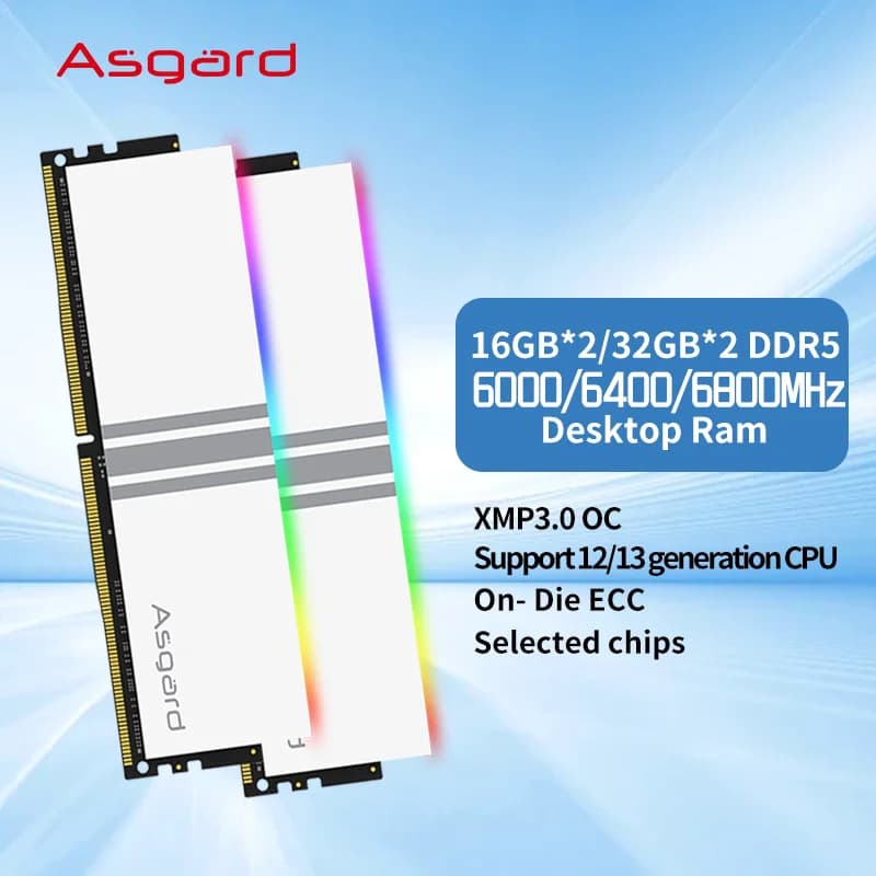 Asgard Valkyrie DDR5 RGB RAM Memory DDR5 RAM PC 16GB 32GB 64GB 6000MHz  6400MHz 6800MHz  Performance for Desktop New