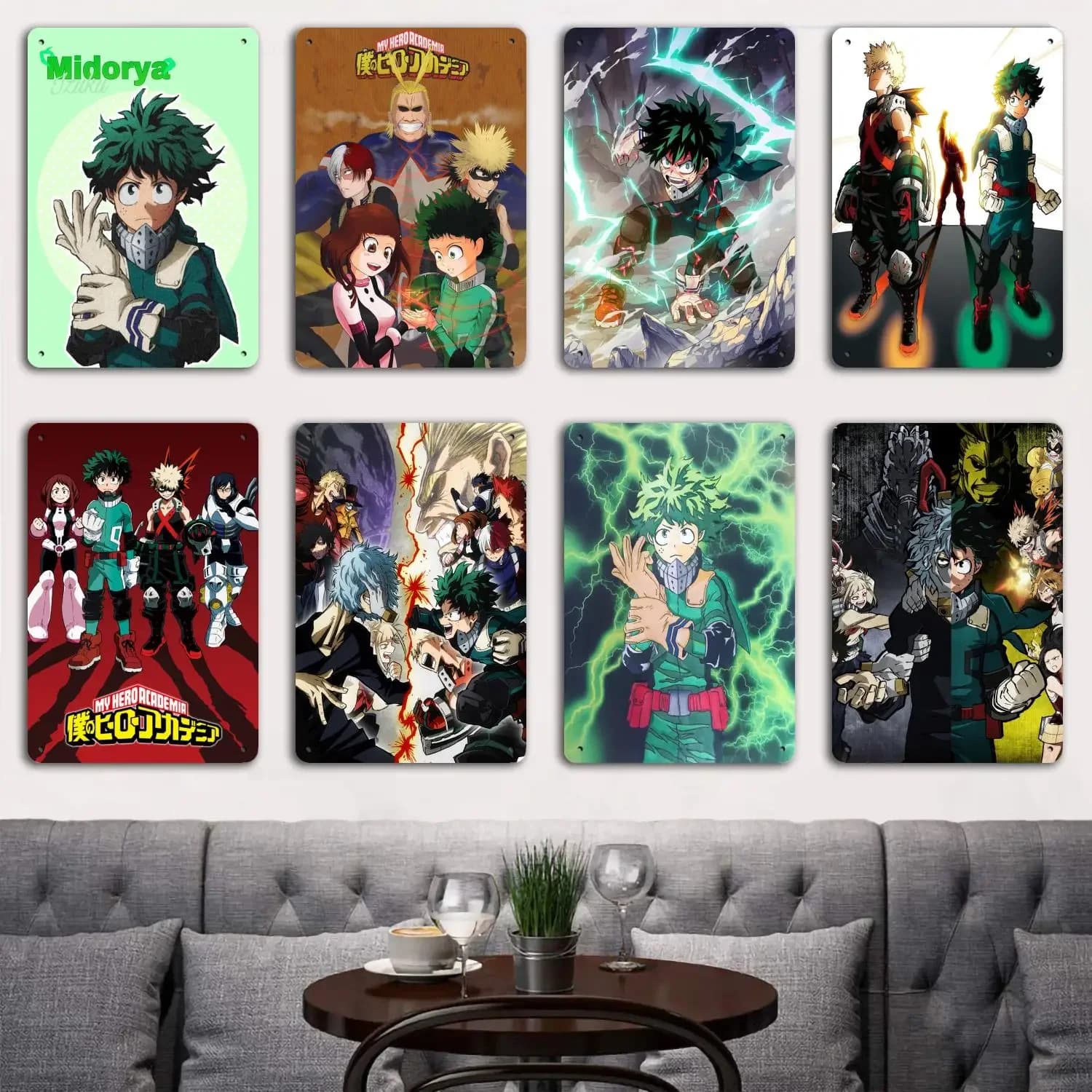 mangas mha poster Tin Metal Plaques and Signs Wall Decor, Captain Poster, Vintage Decor, Bar, Pub, Club, Wall Decoration