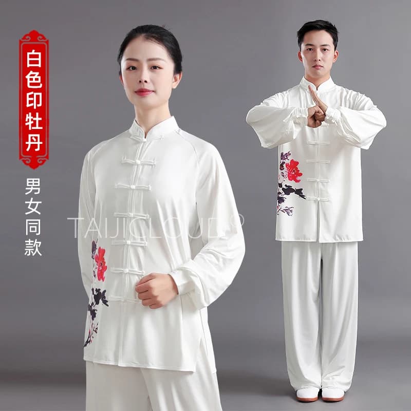 Printed Tai Chi Clothing for Women and Men, New Practice Wear, Martial Arts Performance Suit Set