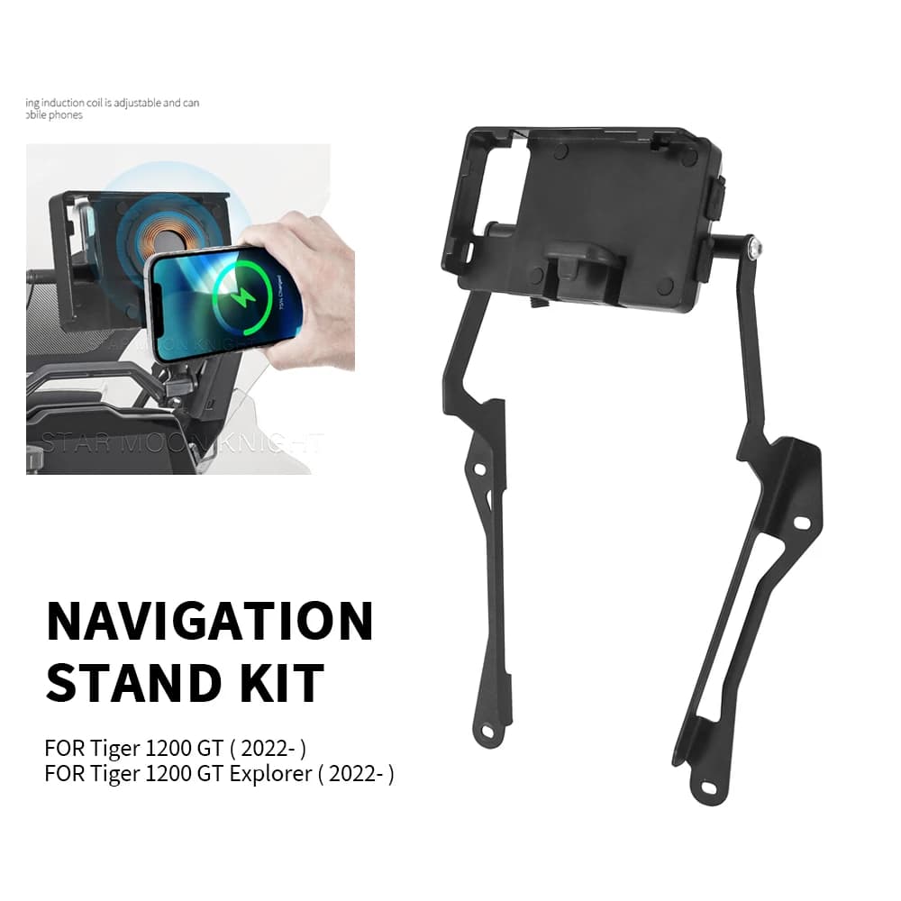 For TIGER 1200 TIGER1200 GT EXPLORER 2022 - Motorcycle GPS Navigation Plate Bracket Windshield Stand Phone Mobile Phone Holder