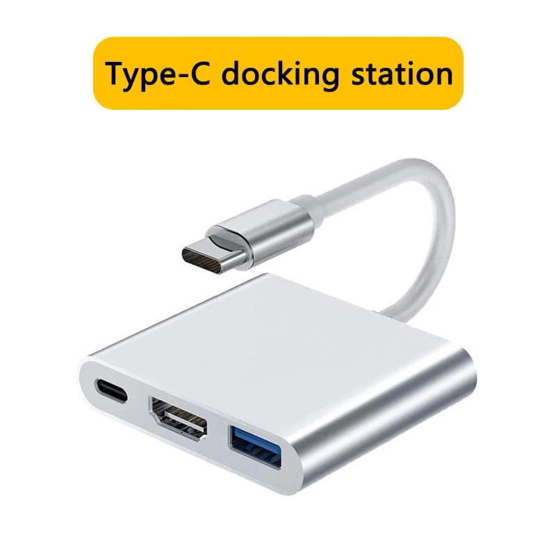 3 in 1 Usb Hub USB C to HDMI-compatible Splitter HUB Type-c to HDMI-compatible USB3.0 Docking Station For Macbook Air Converter