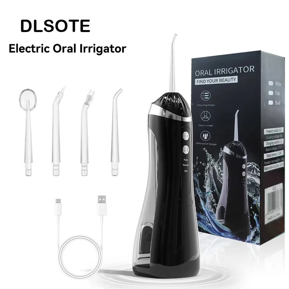 Oral Irrigator 3 Cleaning Modes Portable Rechargeable Waterproof  IP65 Dental Water FlosserTeeth Whitening Jet Floss 200ML
