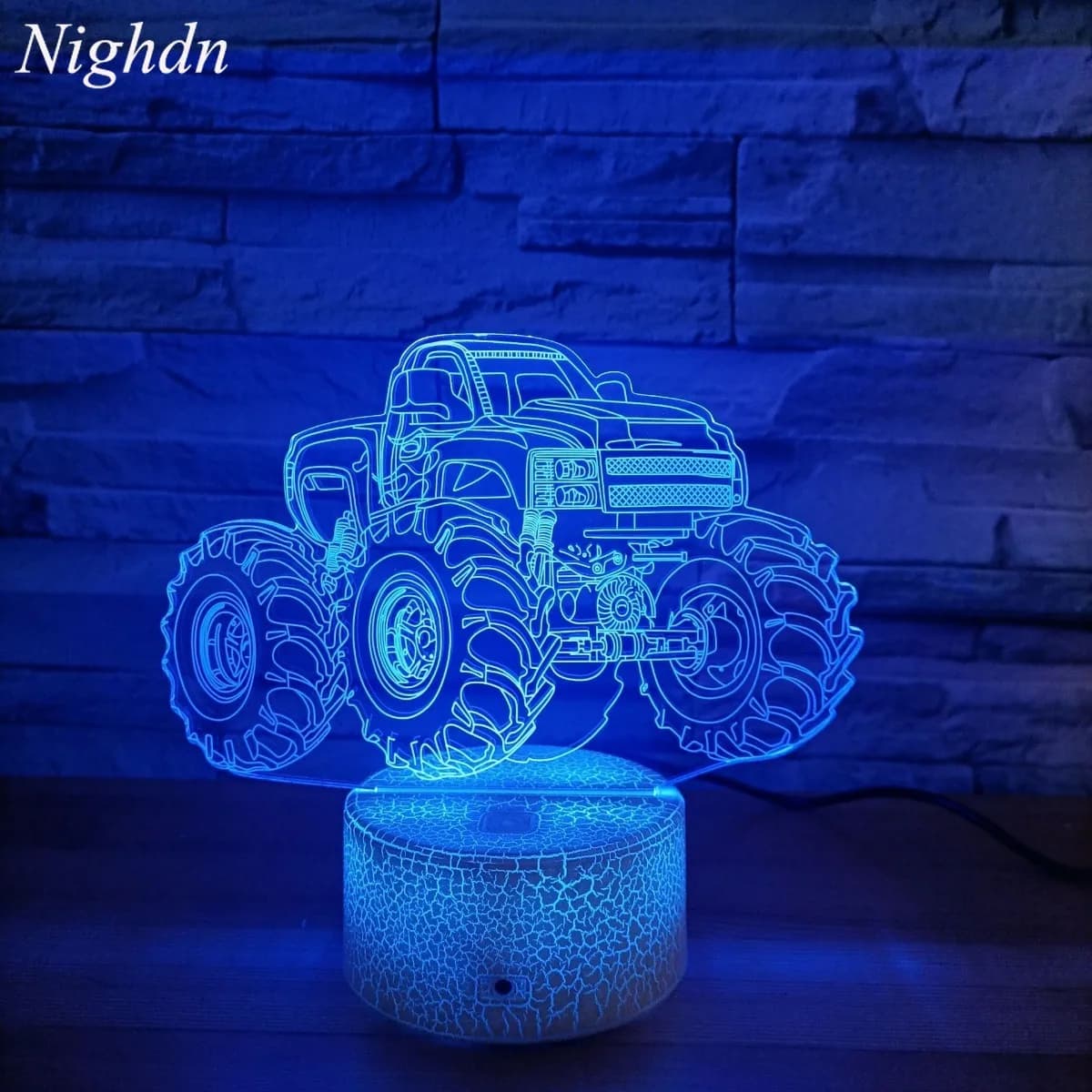 Nighdn New Tractor 3D Night Light LED Illusion Lamp Bedside Table Bedroom Decoration Child Nightlight Birthday Gift for Boys