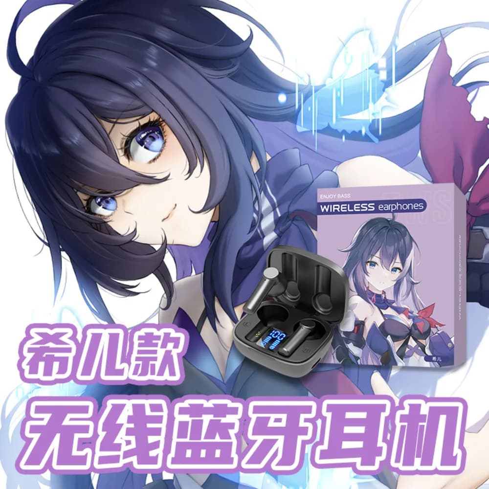 Anime Game Honkai: Star Rail Sier Wolf Seele Fashion In-Ear Wireless Earphone Touch Control Bluetooth Headphones Student Gift