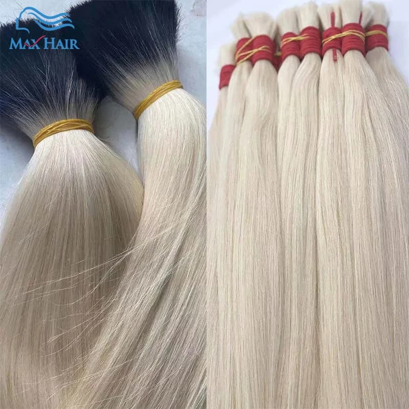 Natural Deep Black Brown Color Cabelo Loiro Vietnamita Blonde Color Hair Bulk 613 Human Hair Bundles Staright Hair Extensions