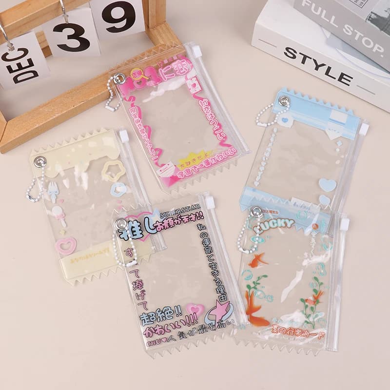 1Pc Cute Transparent Candy Bag 3 Inch Kpop Idol Card Sleeves Photocard Holder Card Films Game Cards Protective Collect Bag