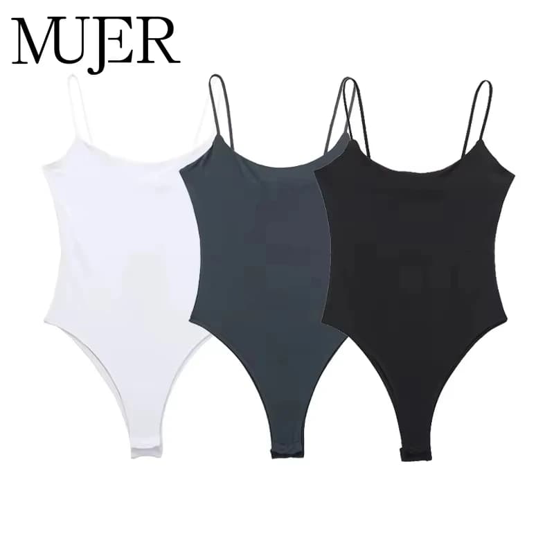 MUJER 2025 Sexy Tight Bodys for Women White Black Backless Bodysuit Women One Pieces Jumpsuits for Women Sexy Lingerie Bodysuit