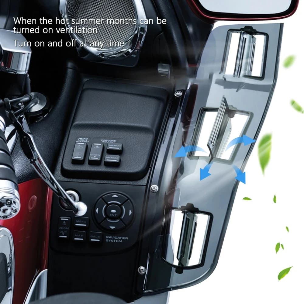 For Honda Goldwing Gold Wing GL 1800 GL1800 F6B 2001-2017 Motorcycle Side Spoilers Dragon Wing Air Guard Vented Wind Deflector