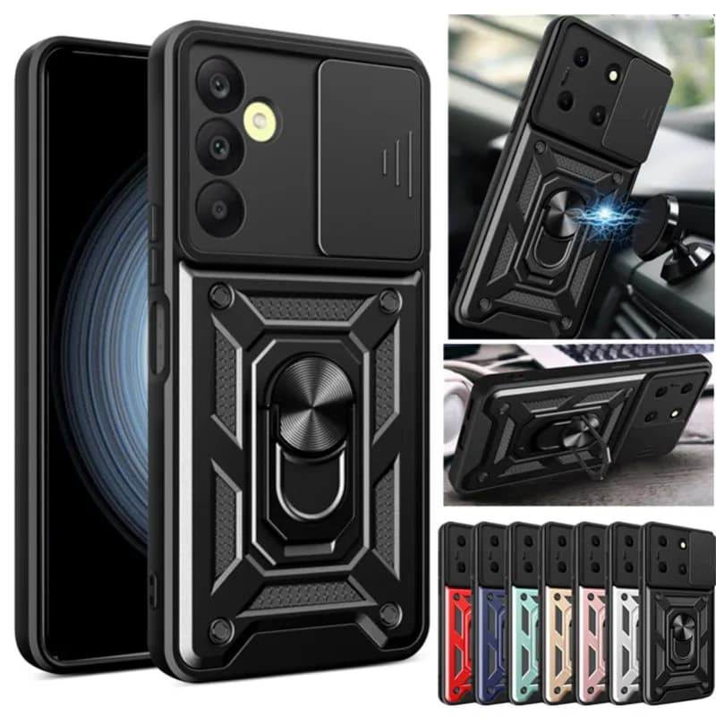 Armor Case For Samsung Galaxy A56 A36 A26 A06 A16 A15 A25 A35 A55 5G A05 A05S A14 A24 A34 A54 Cover Ring Holder Coque Funda