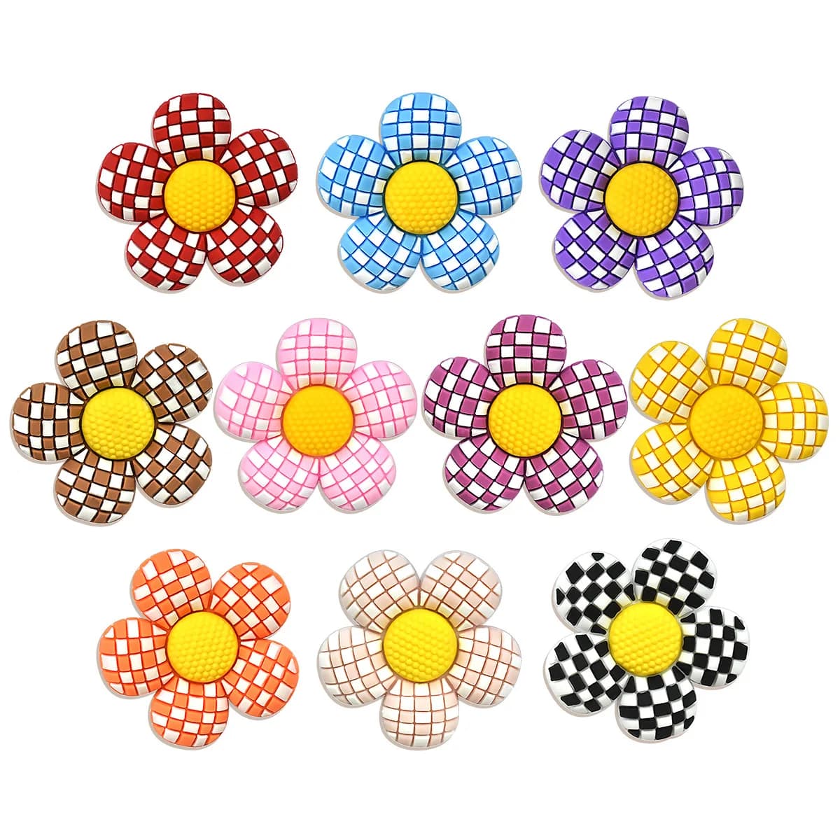 New 1pcs Pins  Shoes Charms For Crocs Shoes Accessories Beautiful Flowers Decoration  Women Sandals Buckle Kids Favors Badges