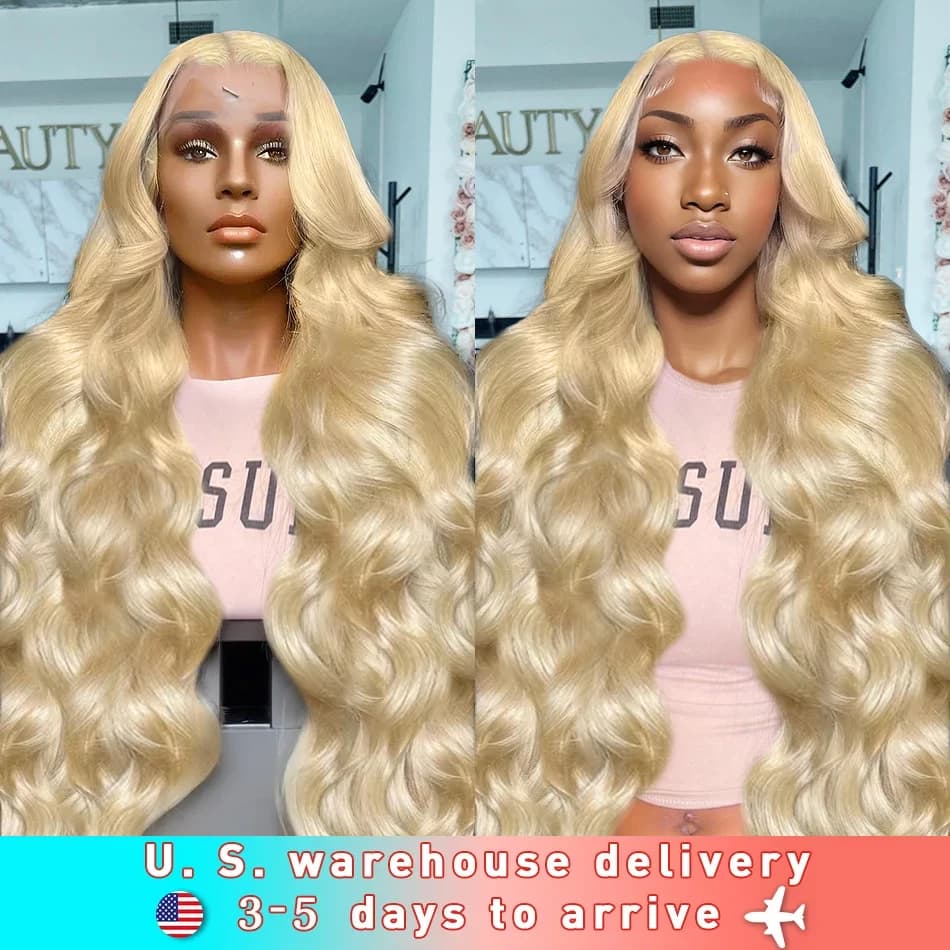250 Density 30 40 Inch 613 honey blonde Body Wave 13x6 HD Transparent Lace Frontal Wigs Human Hair Brazilian 13x4 Lace Front Wig
