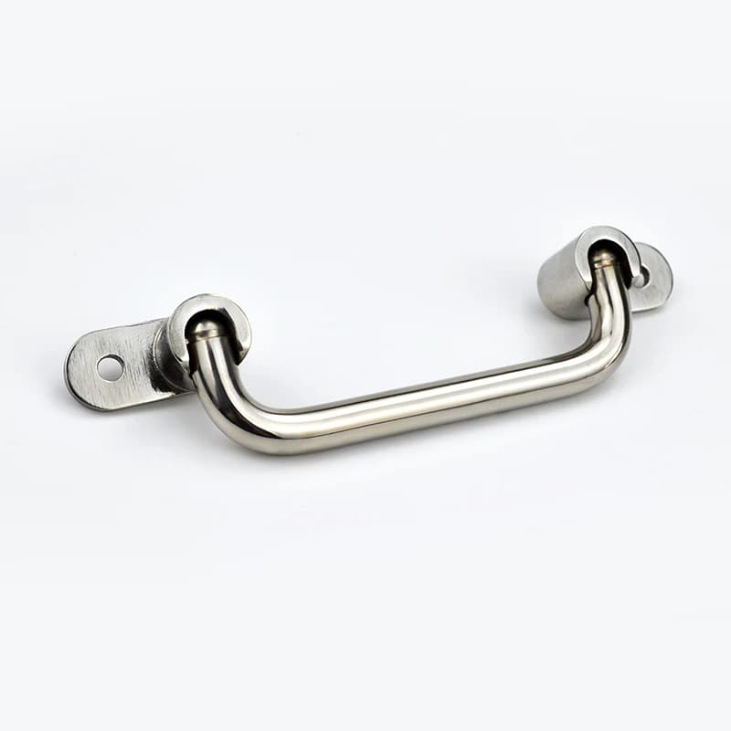 Stainless Steel Exposed Bow-Shaped Industrial Handle Outfitted With Movable Folding Handle Heavy Equipment Handle